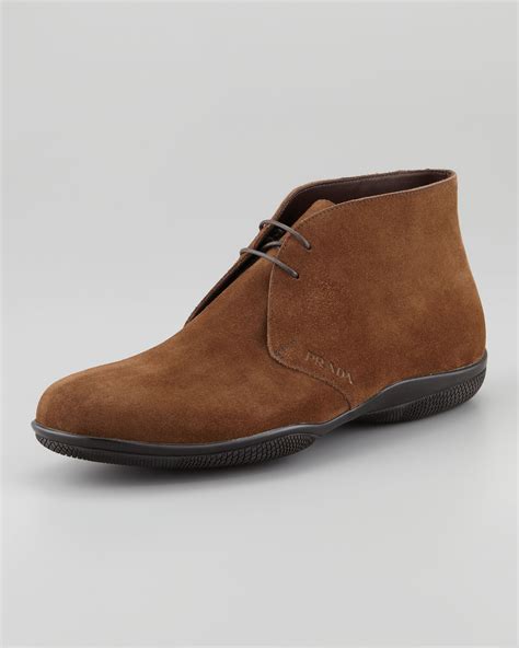 prada suede chukka boots.